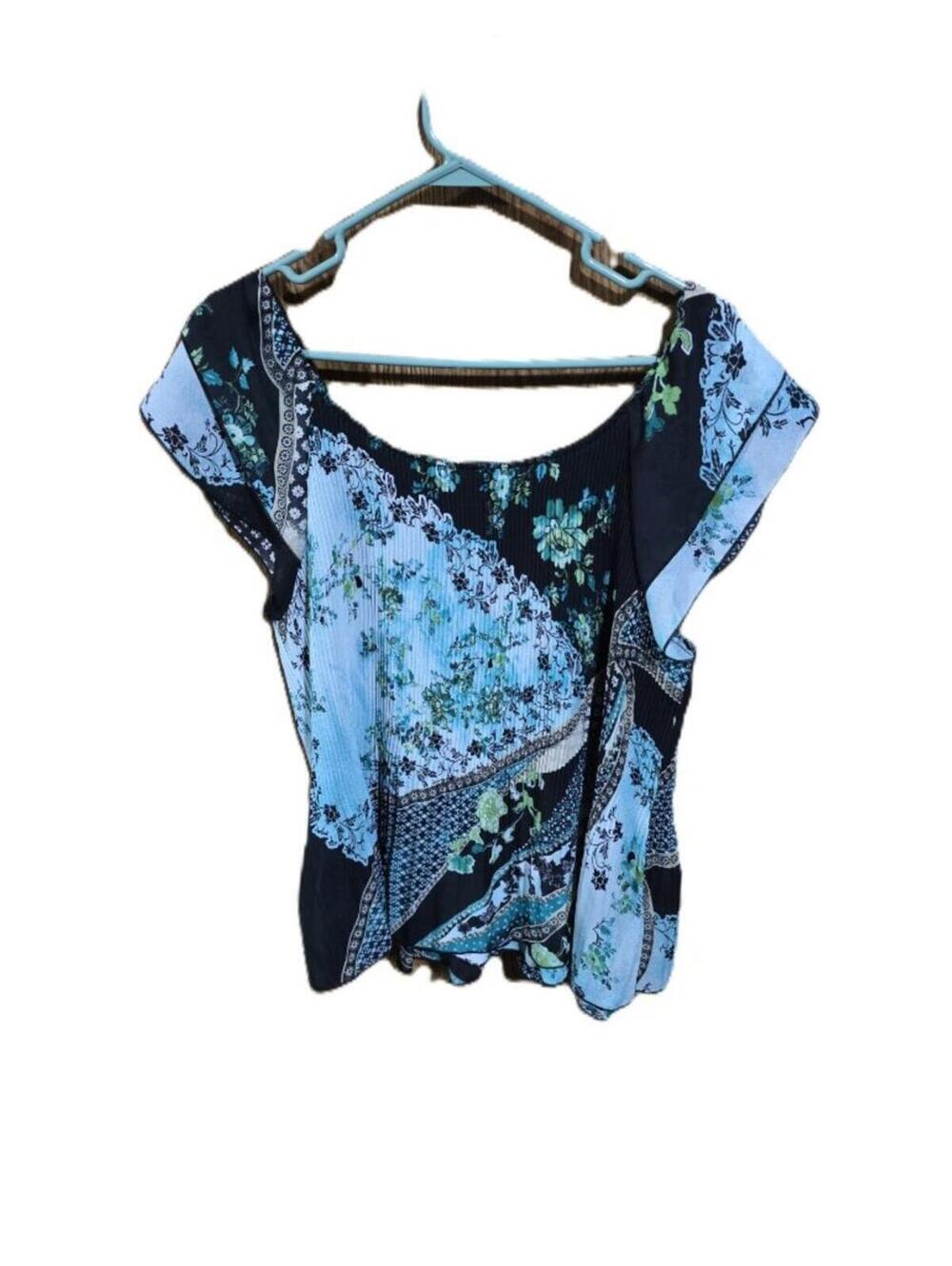 Dressbarn Green Multi-Color Blouse Size XL - Picture 3 of 4